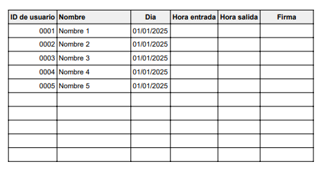 Plantilla de importacion de fichajes