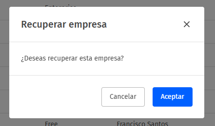 Backoffice - Popup de compfirmacion
