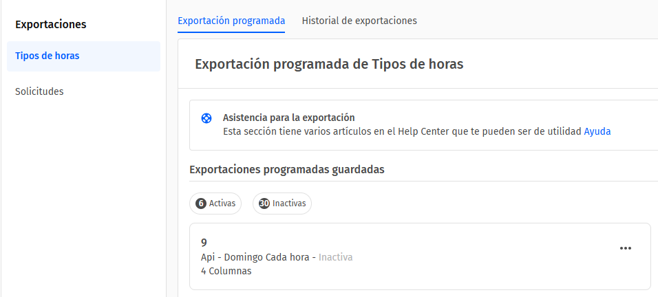 Exportador - Pagina